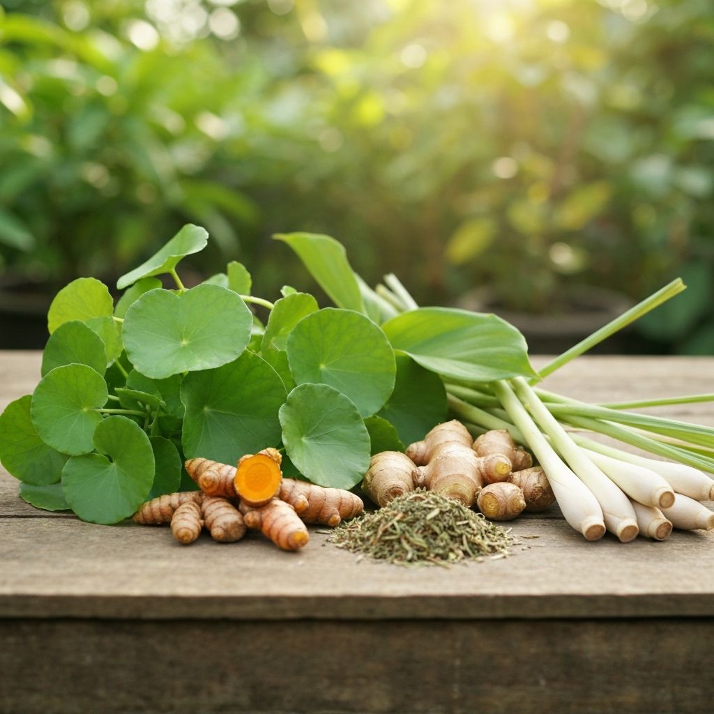 Traditional Indonesian herbal botanicals and plants